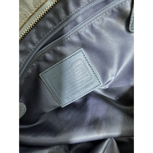 Coach Penelope Signature Jacquard Shoulder Bag Gray Silver F14694 Purse Handbag - Picture 13 of 13